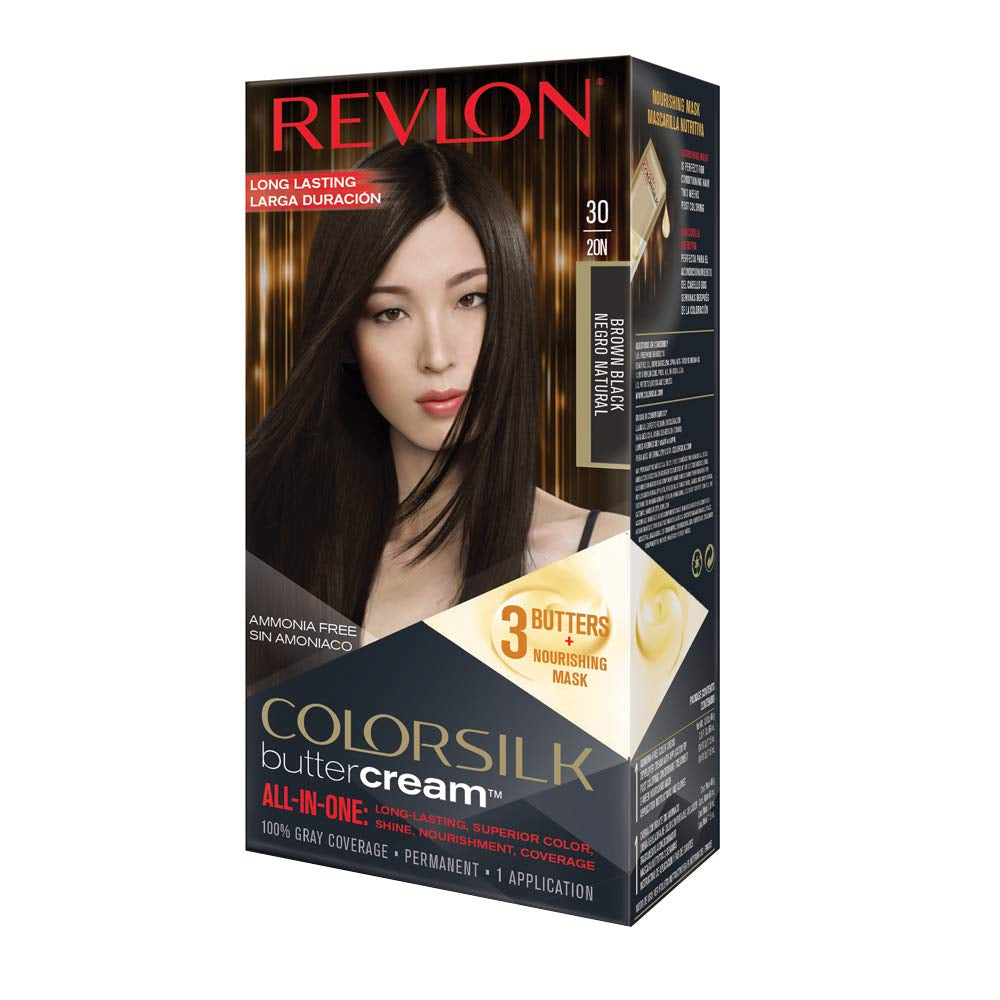 Revlon ColorSilk Buttercream All-in-One Permanent Haircolor 30 Brown Black