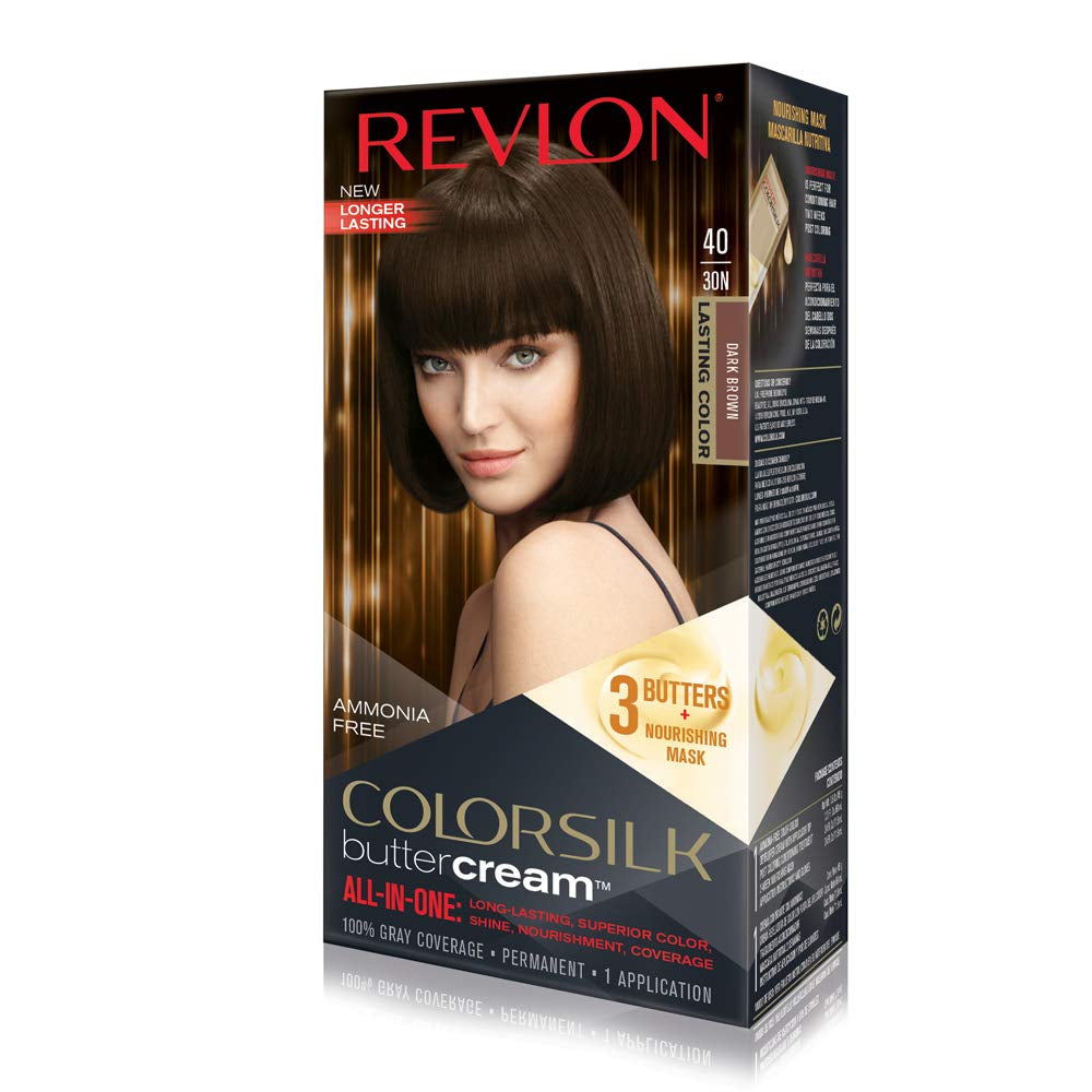Revlon ColorSilk Buttercream All-in-One Permanent Haircolor 40 Dark Brown