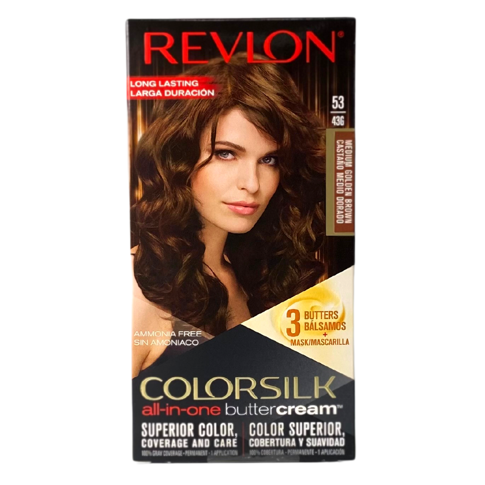 Revlon ColorSilk Buttercream All-in-One Permanent Haircolor 53 Medium Golden Brown