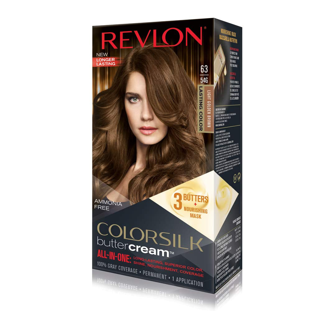 Revlon ColorSilk Buttercream All-in-One Permanent Haircolor 63 Light Golden Brown