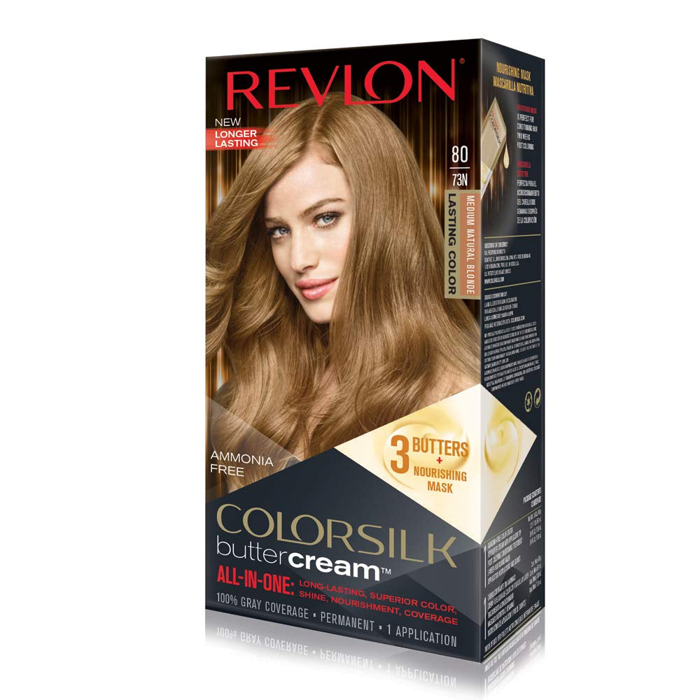 Revlon ColorSilk Buttercream All-in-One Permanent Haircolor 80 Medium Natural Blonde