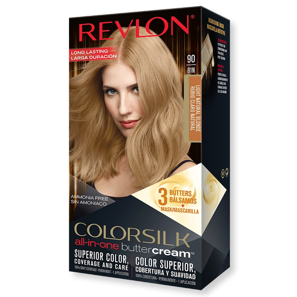 Revlon ColorSilk Buttercream All-in-One Permanent Haircolor 90 Light Natural Blonde