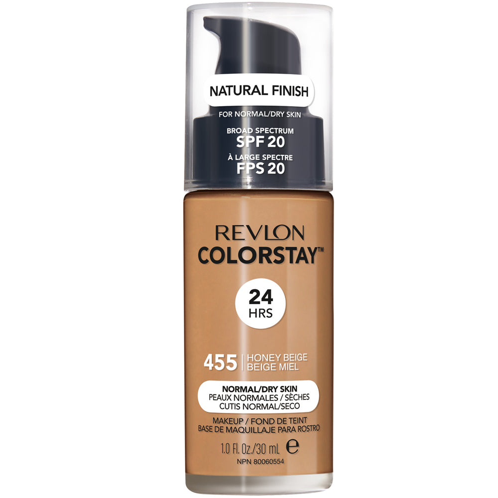 Revlon ColorStay Makeup PUMP, Normal/Dry Skin SPF 20 455 Honey Beige