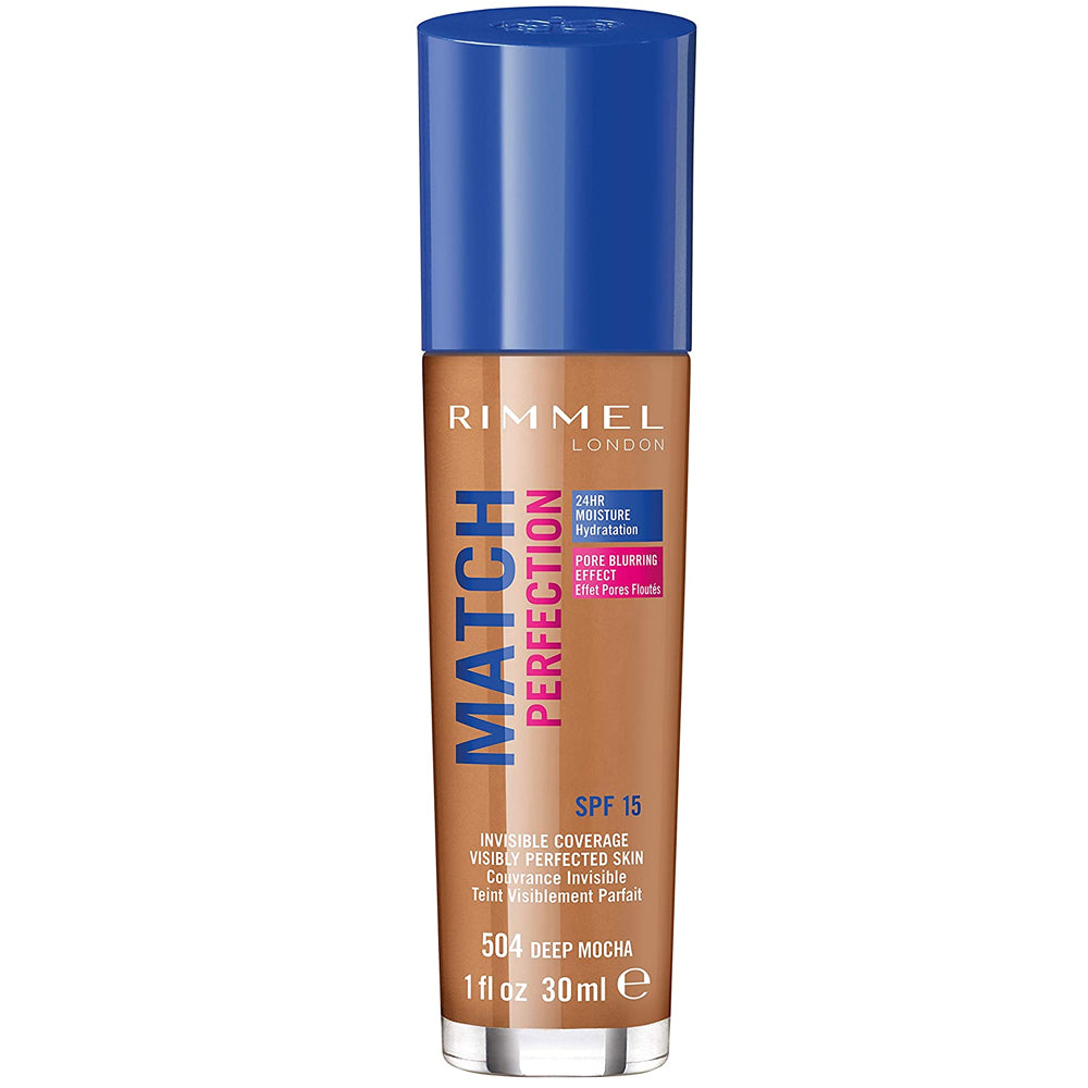 Rimmel Match Perfection Foundation SPF 20 504 Deep Mocha