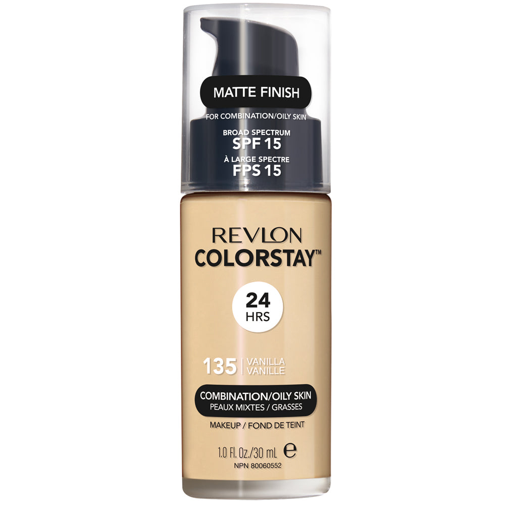 Revlon ColorStay Makeup PUMP, Combination/Oily Skin SPF 15 135 Vanilla