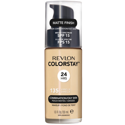 Revlon ColorStay Makeup PUMP, Combination/Oily Skin SPF 15 135 Vanilla