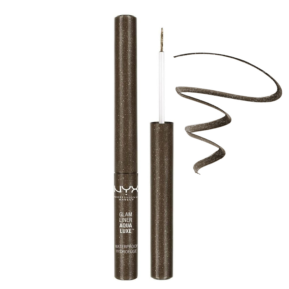 NYX Glam Liner Aqua Luxe Liquid Waterproof Eyeliner 08 Glam Golden