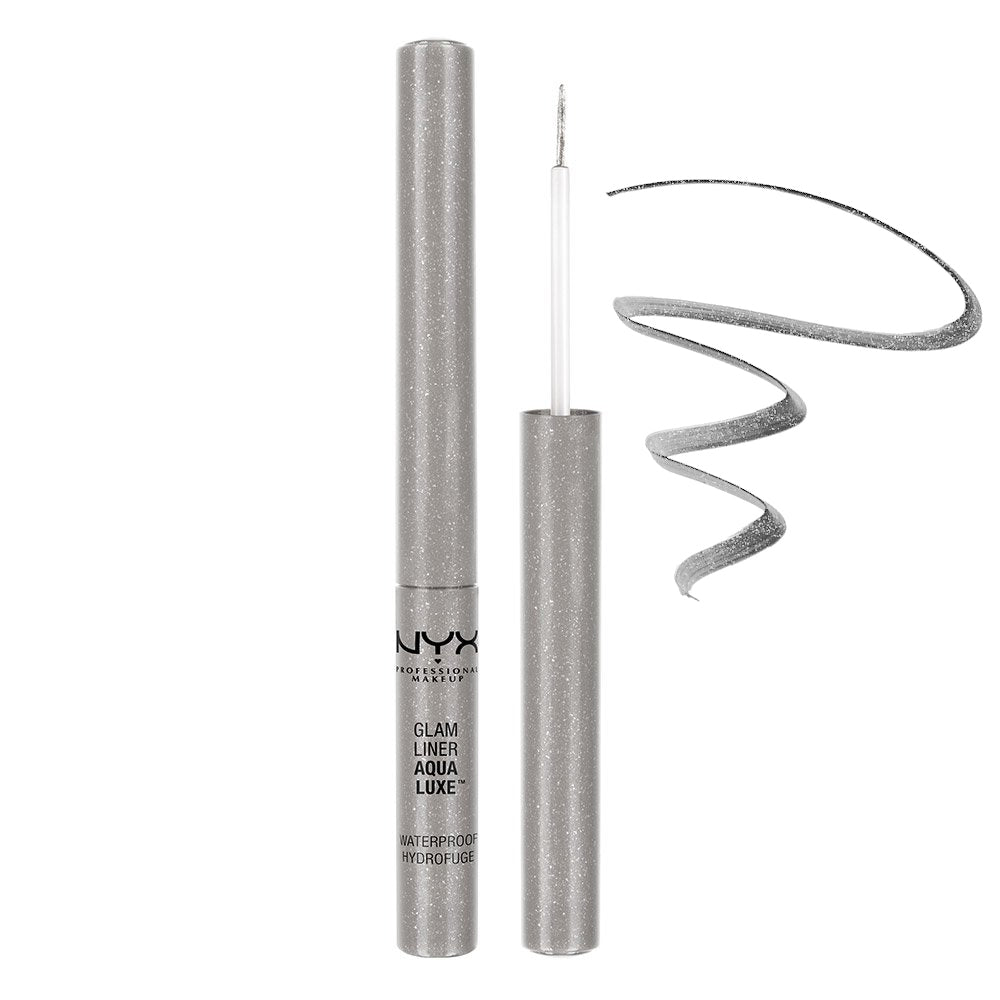 NYX Glam Liner Aqua Luxe Liquid Waterproof Eyeliner 09 Glam Platinum