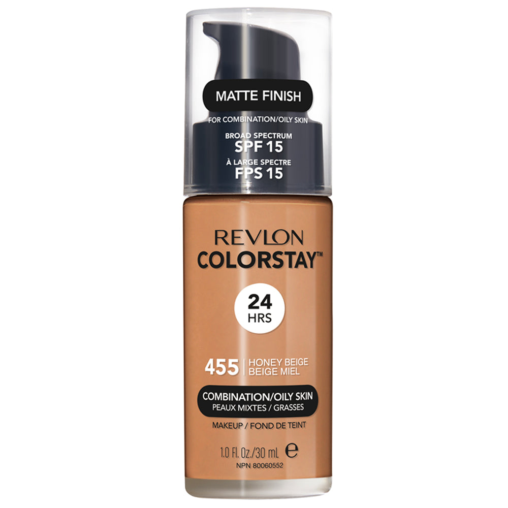 Revlon ColorStay Makeup PUMP, Combination/Oily Skin SPF 15 455 Honey Beige