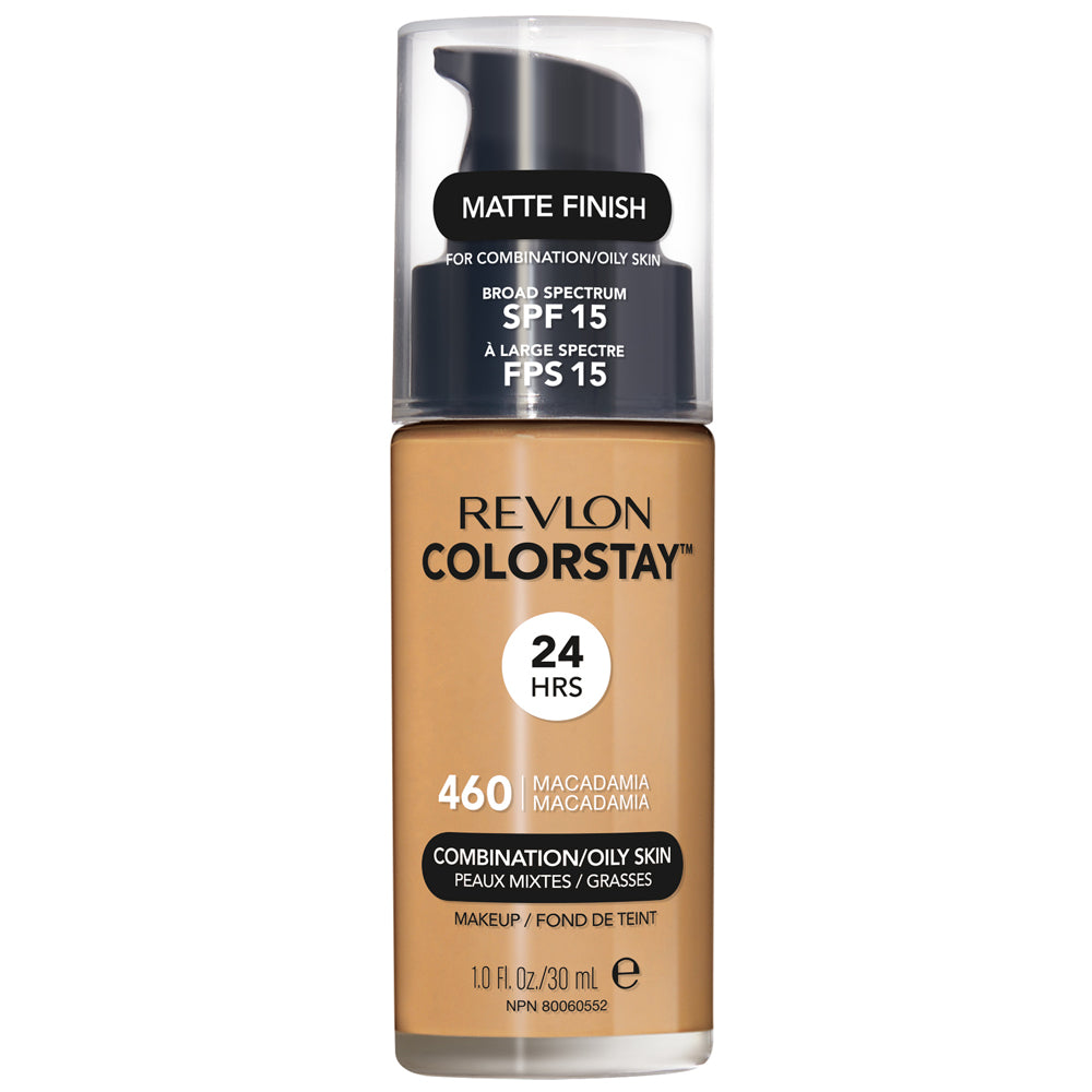 Revlon ColorStay Makeup PUMP, Combination/Oily Skin SPF 15 460 Macadamia