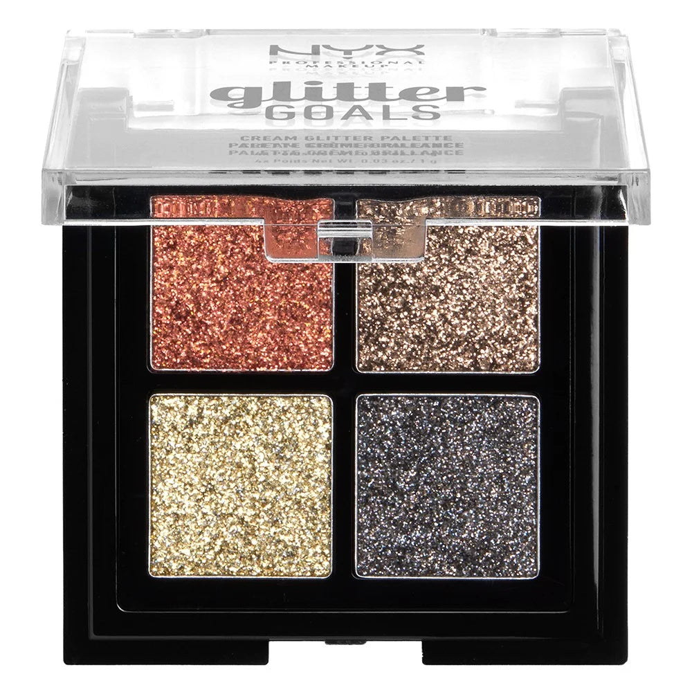 NYX Glitter Goals Cream Glitter Palette Quad 02 Galactica