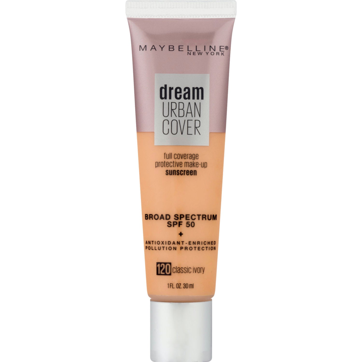 Maybelline Dream Urban Cover Full Coverage Makeup SPF 50 120 Classic Ivory