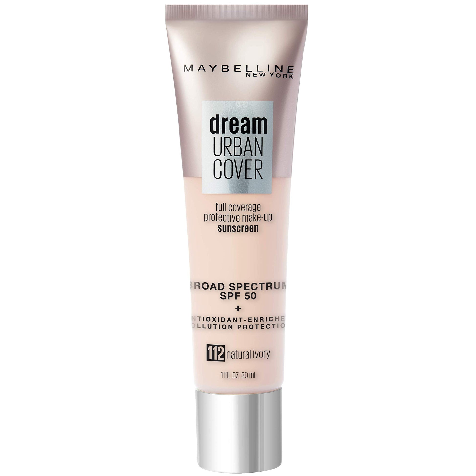 Maybelline Dream Urban Cover Full Coverage Makeup SPF 50 112 Natural Ivory