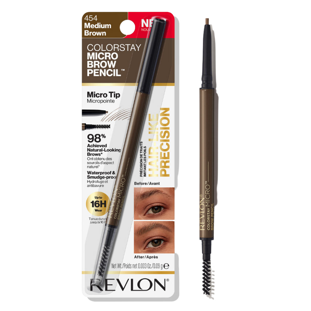 Revlon Micro Brow Pencil 454 Medium Brown
