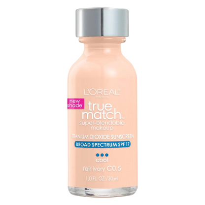 Loreal True Match Super Blendable Liquid Makeup C0.5 Fair Ivory