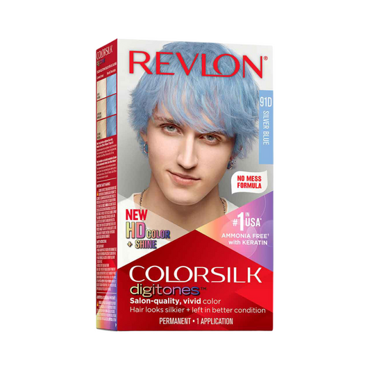 Revlon ColorSilk Digitones Permanent Hair Color 91D Silver Blue