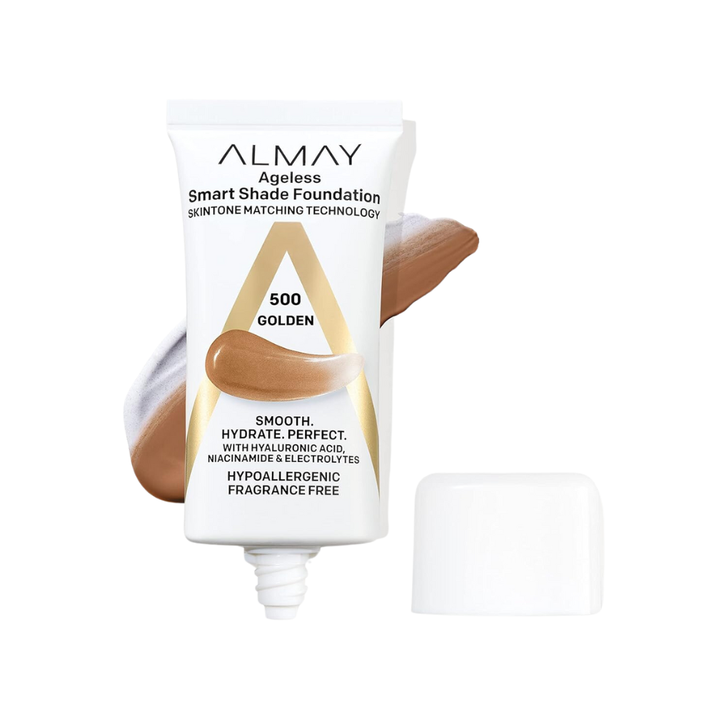 Almay Ageless Smart Shade Foundation with Skintone Matching Technology 500 Golden