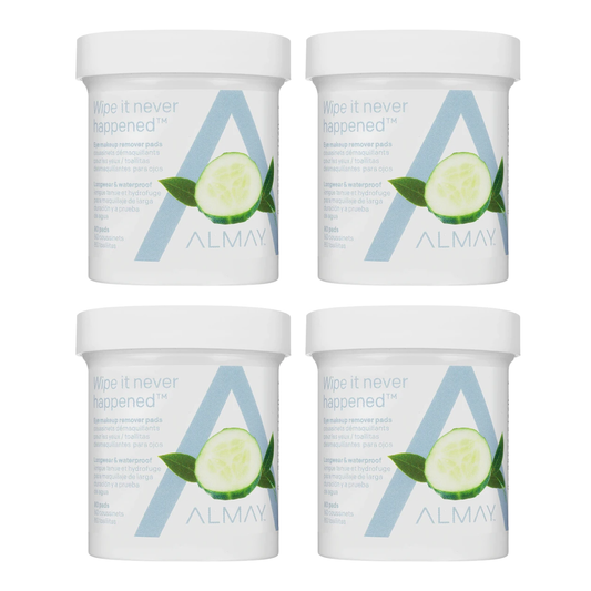 Almay Longwear & Waterproof Eye Makeup Remover Pads, 80 ct (4-Pack)