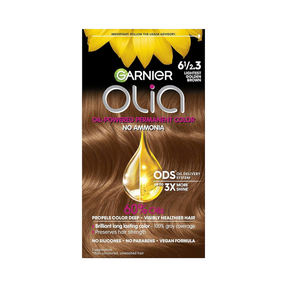 Garnier Olia Oil Powered Permanent Haircolor 6 1 2.3 Lightest Golden Brown