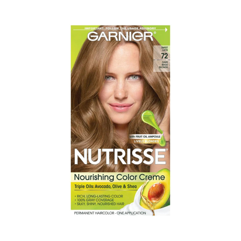 Garnier Nutrisse Nourishing Color Creme Haircolor 72 Dark Beige Blonde (Sweet Latte)