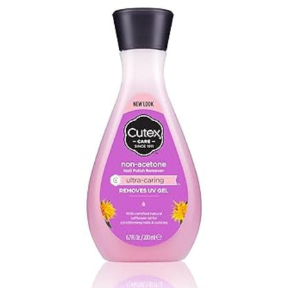 Cutex Ultra-Caring Non-Acetone Nail Polish Remover Removes UV Gel 6.7 fl oz