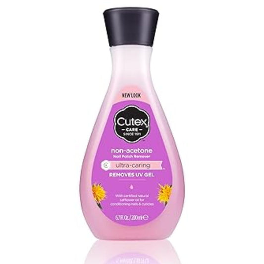 Cutex Ultra-Caring Non-Acetone Nail Polish Remover Removes UV Gel 6.7 fl oz