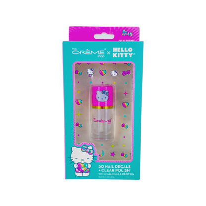 The Creme Shop x Hello Kitty 50 Nail Decals + Clear Polish (Teal)