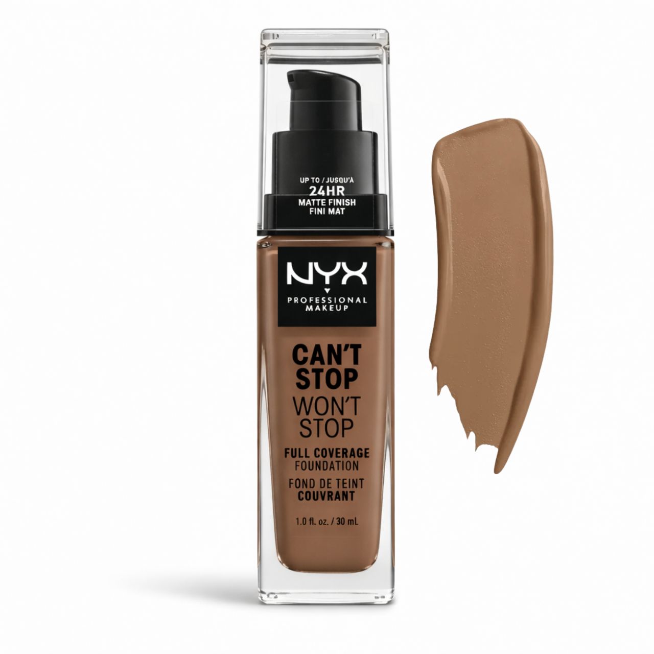 NYX Can't Stop Won't Stop Full Coverage Foundation 18 Deep Sable