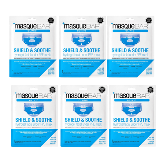 Masque Bar Clinic Shield & Soothe Hydrogel Facial Under PPE Mask (6-Pack)