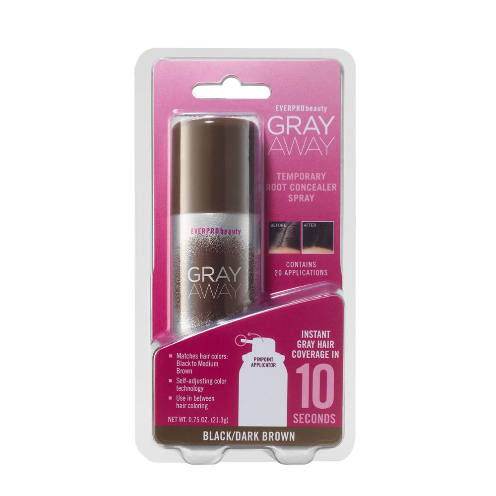 Everpro Gray Away Women's Temporary Root Concealer 0.75oz (Travel Size) Dark Brown