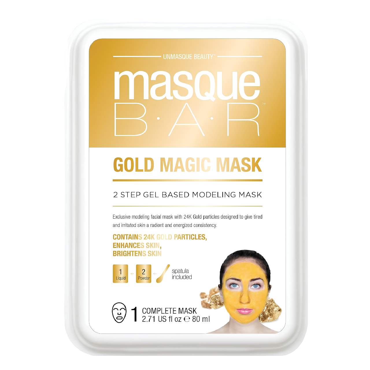 Masque Bar Gold Magic 2 Step Mask Kit 2.5 fl oz