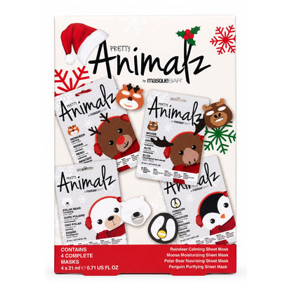 Masque Bar Pretty Animalz Facial Mask Gift Set 4 ct