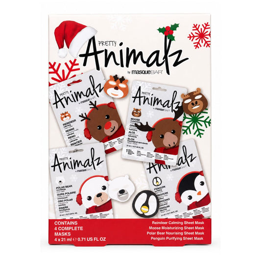 Masque Bar Pretty Animalz Facial Mask Gift Set 4 ct