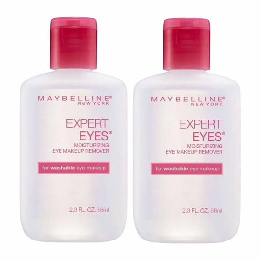 Maybelline Expert Eyes Moisturizing Eye Makeup Remover 2.3 Fl Oz (2-Pack)