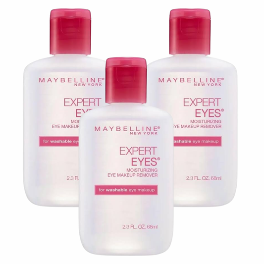 Maybelline Expert Eyes Moisturizing Eye Makeup Remover 2.3 Fl Oz (3-Pack)