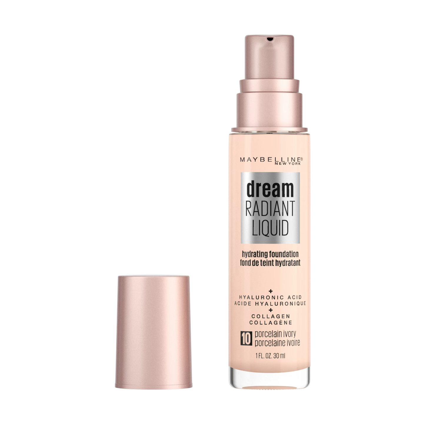 Maybelline Dream Radiant Liquid Hydrating Foundation 10 Porcelain Ivory