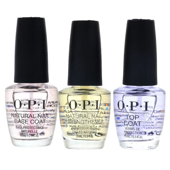 OPI Nail Lacquer Ultimate Nail Trio Set - Strengthener, Natural Base Coat & Top Coat