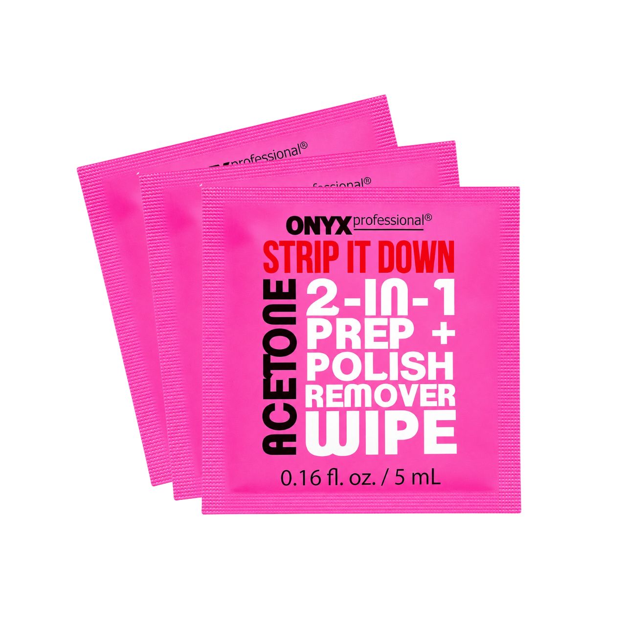 Onyx Professional Strip It Down Nail Polish Remover Wipes, 20 ct