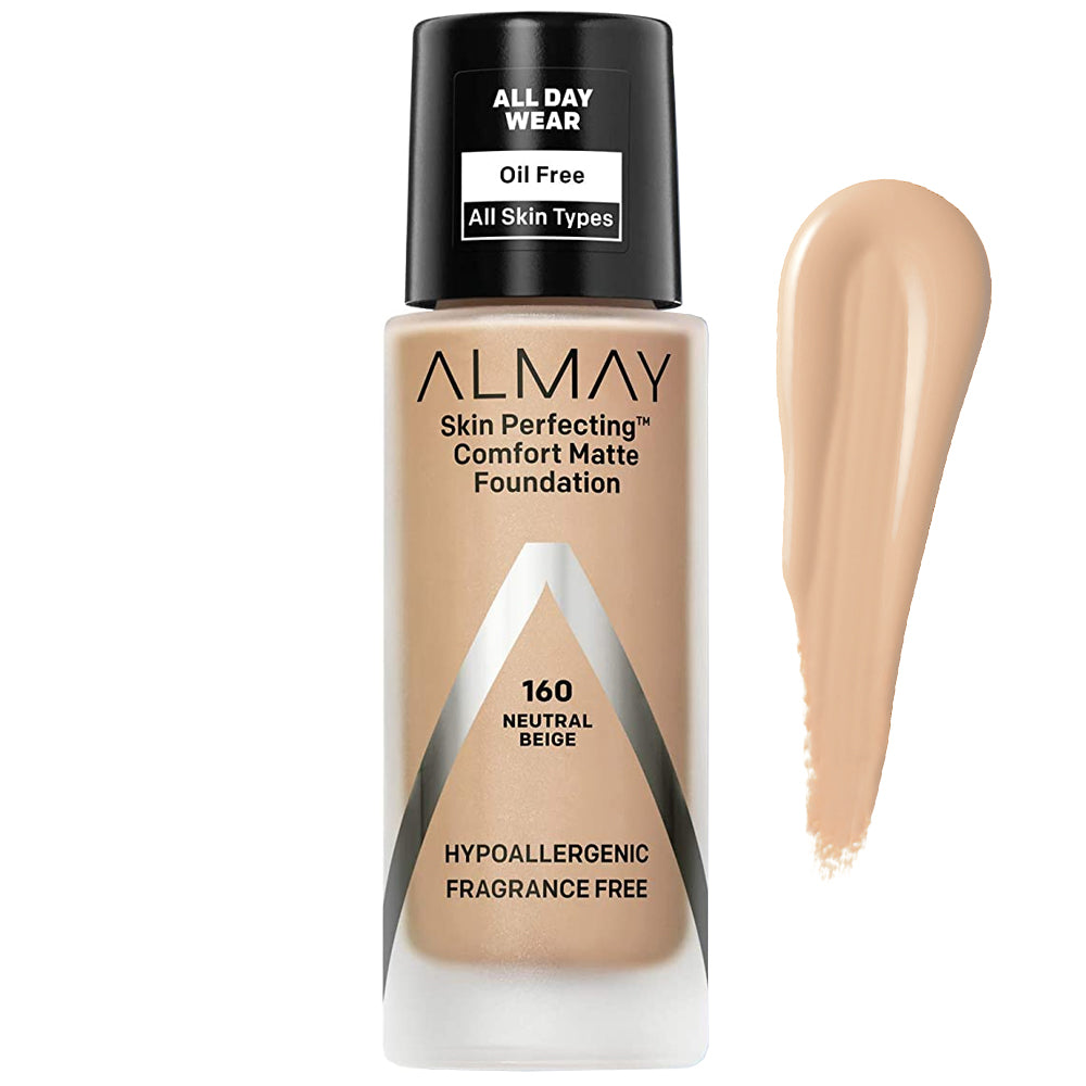 Almay Skin Perfecting Comfort Matte Foundation 160 Neutral Beige