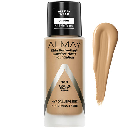 Almay Skin Perfecting Comfort Matte Foundation 180 Toasty Beige