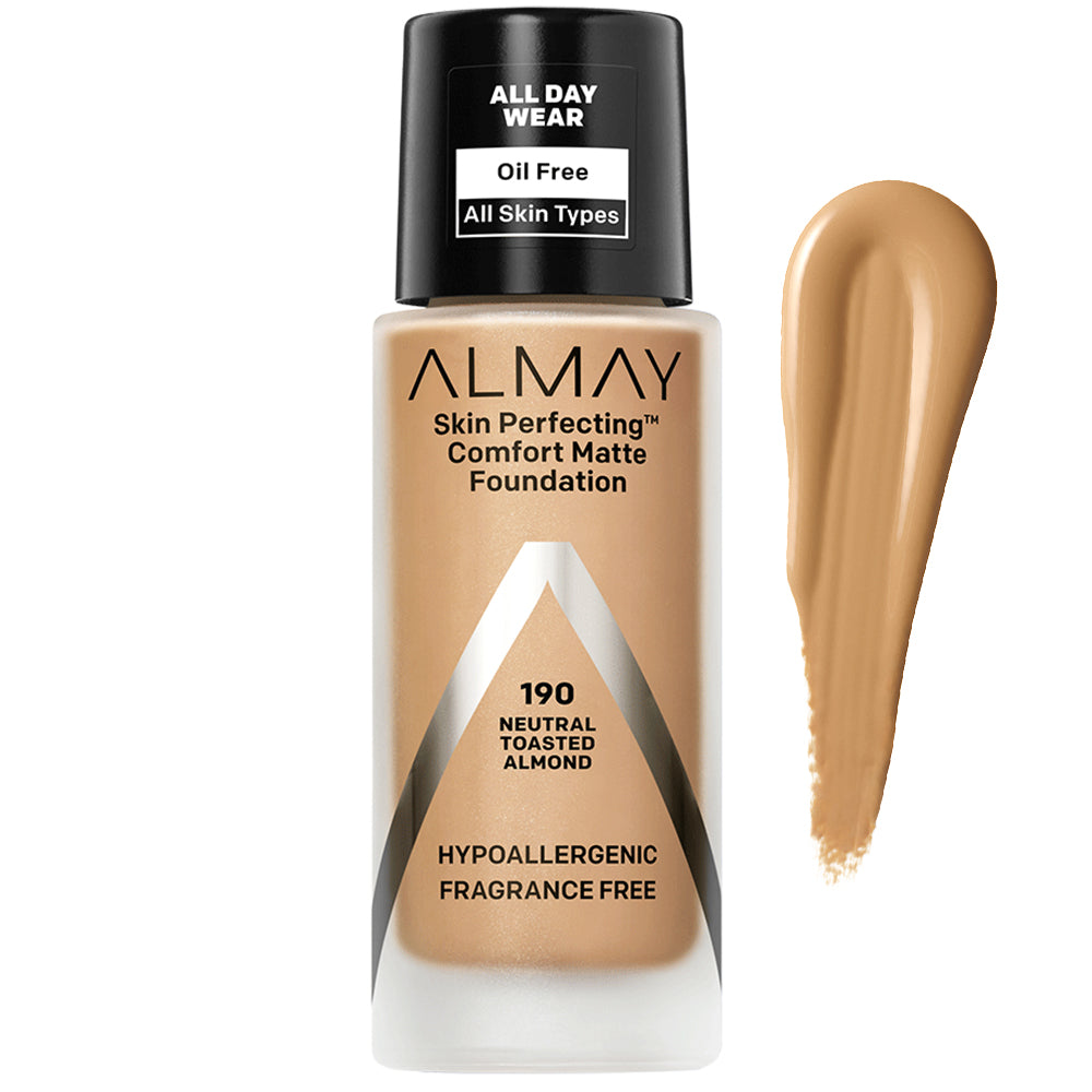 Almay Skin Perfecting Comfort Matte Foundation 190 Toasted Almond