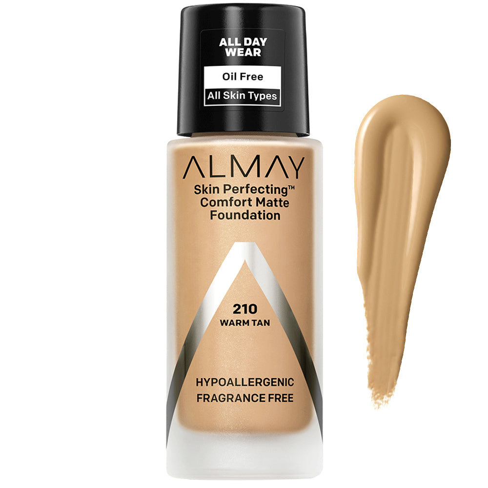 Almay Skin Perfecting Comfort Matte Foundation 210 Warm Tan