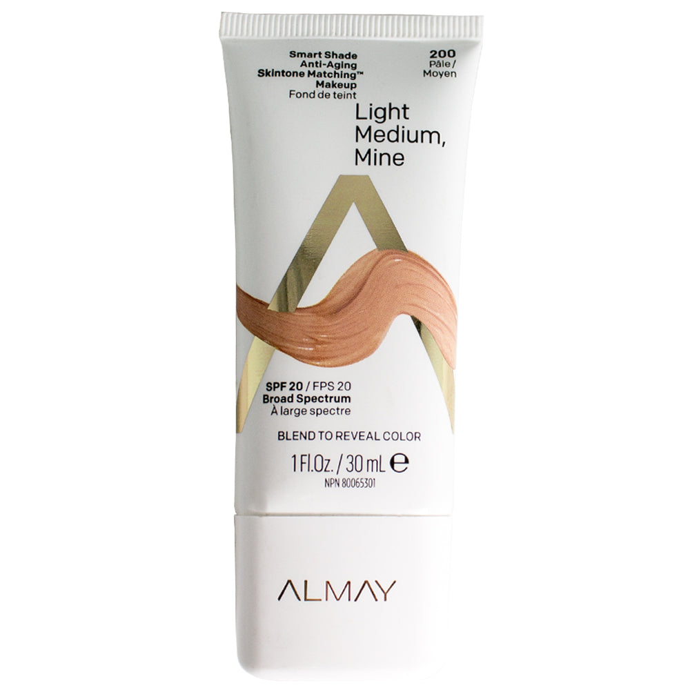 Almay Smart Shade Anti-Aging Skintone Matching Makeup 200 Light Medium Mine (SPF 20)