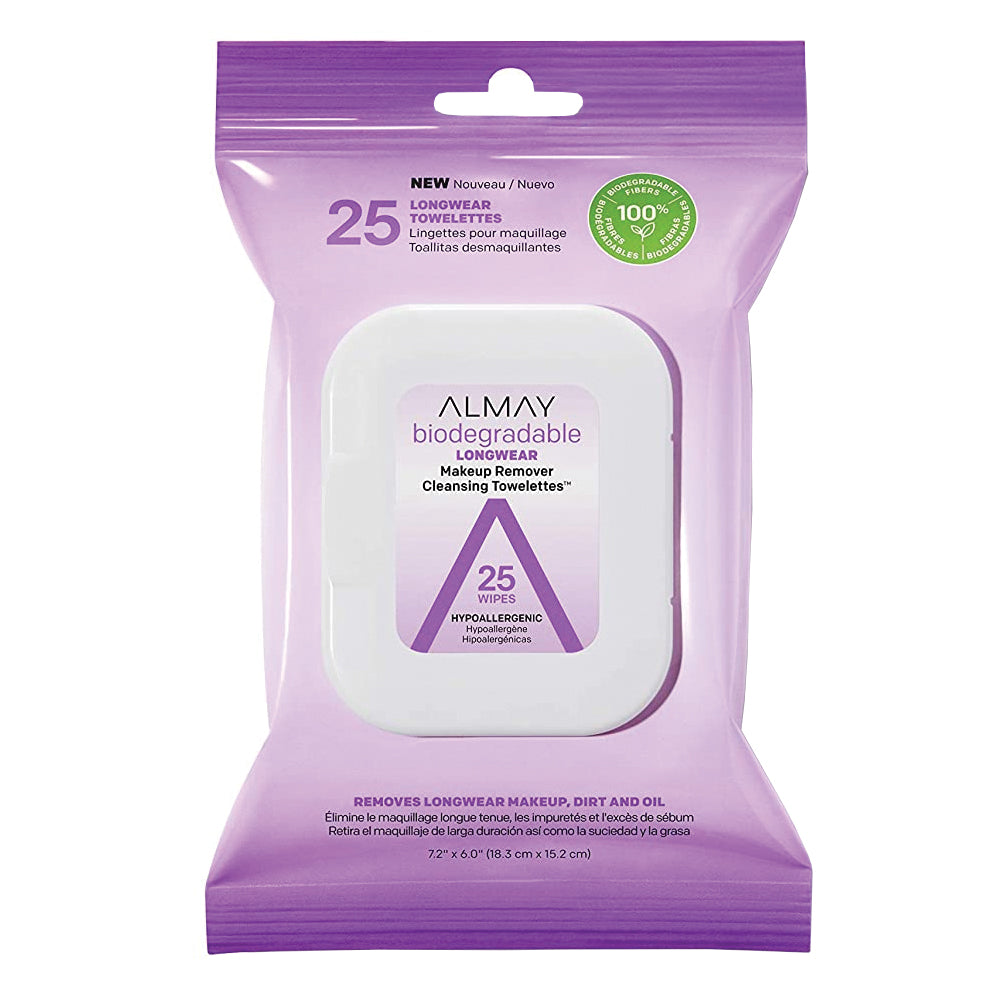 Almay Biodegradable Longwear Makeup Remover Cleansing Pads - 25ct