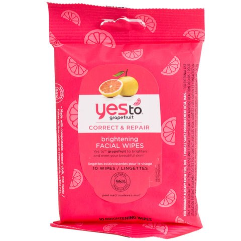 Yes to Grapefruit Correct & Repair Brightening Facial Wipes - 10 Count