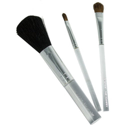 Jerome Alexander 3 Piece Brush Set with Dome Brush, Clear Handle