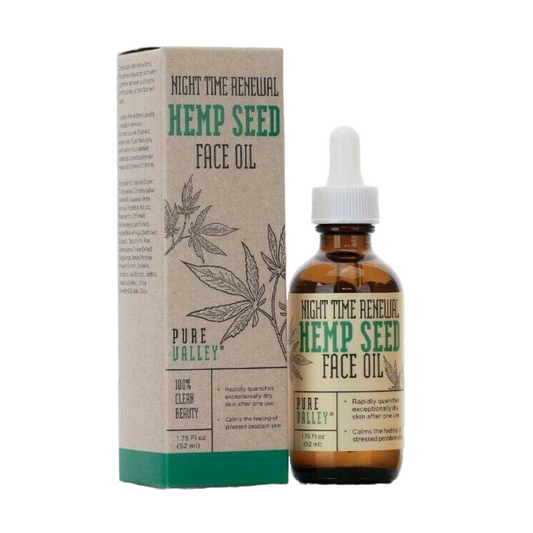 Pure Valley Night Time Renewal Hemp Seed Face Oil 1.75 fl oz