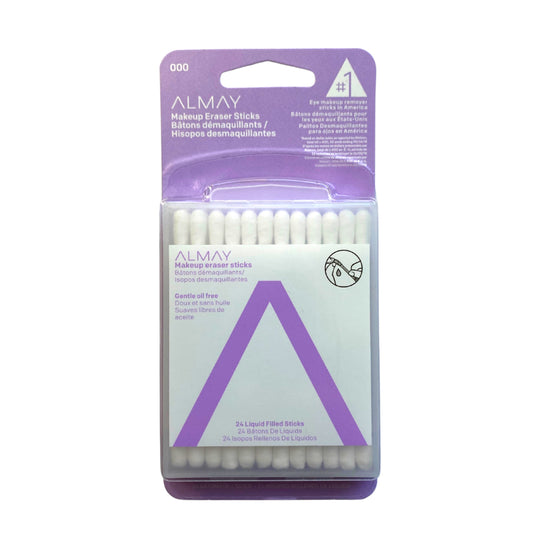 Almay Oil-Free Makeup Eraser Sticks, 24 Count