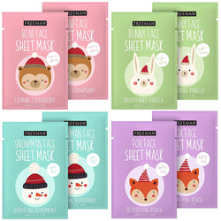 Freeman Sheet Mask for Face 8 Count - Assorted Animal Masks